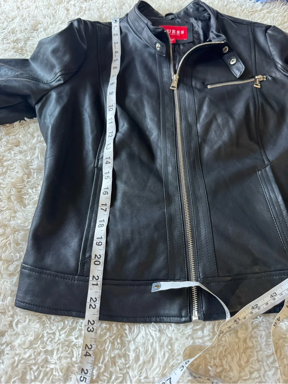 Guess black faux